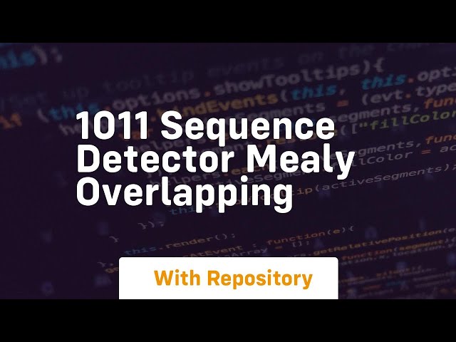 1011 sequence detector mealy overlapping