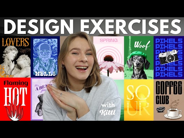 EASY GRAPHIC DESIGN EXERCISES TO BECOME A BETTER GRAPHIC DESIGNER | Poster Design Tutorial & Tips