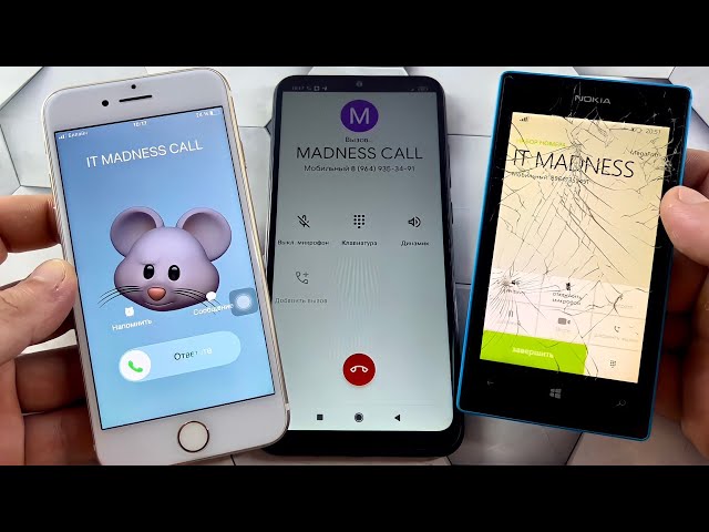 iPhone 7 Gold, Nokia lumia Windows, XIAOMI 9A / INCOMING/ OUTGOING CALLS