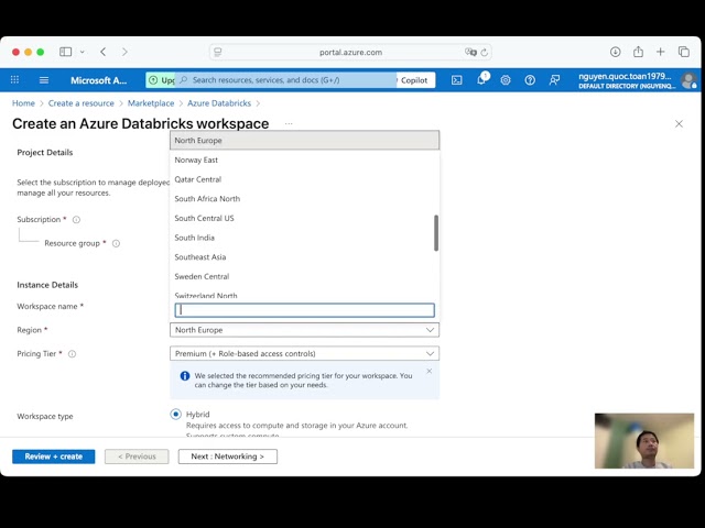 Create a Databricks Service Within Azure