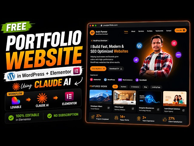 Claude AI Generated a Fully Editable WordPress Elementor Website 🔥(FREE) | AI WordPress Website 😱