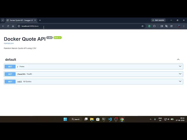 Docker Quote API 🚀 | Flask + Docker | Beginner DevOps Project