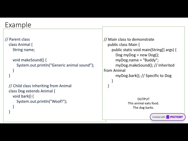 OOPJ Inheritance in JAVA