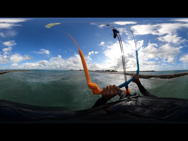 Kiteboarding 360 vid Ft. Pierce inlet south jetty.