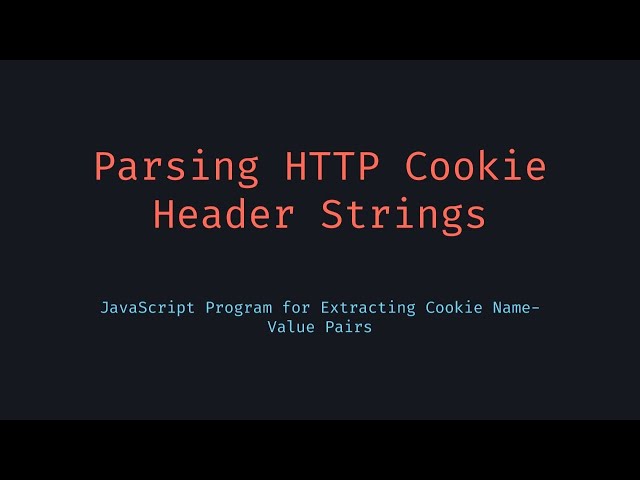Parse Cookie Header to Object