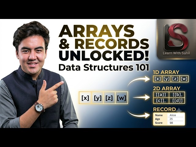Data Structures Explained: 1D, 2D Arrays & Records | IGCSE Computer Science