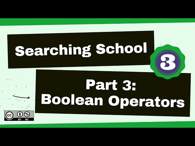 Part 3: Boolean Operators