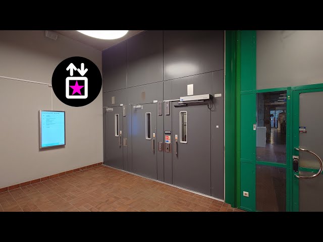 Stockholm, SWE: Modernised by KONE - 3x Asea-Graham Traction Elevators at Garnisonen, Karlavägen 96