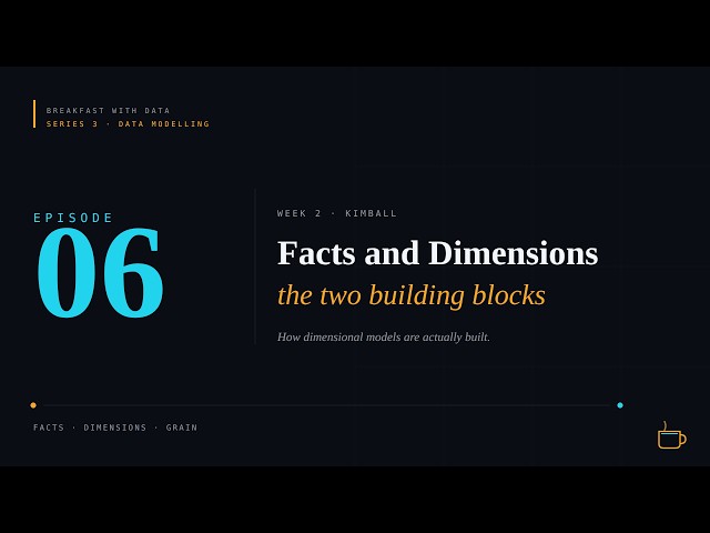 Data Modelling #6: Facts and Dimensions (Kimball, from scratch)