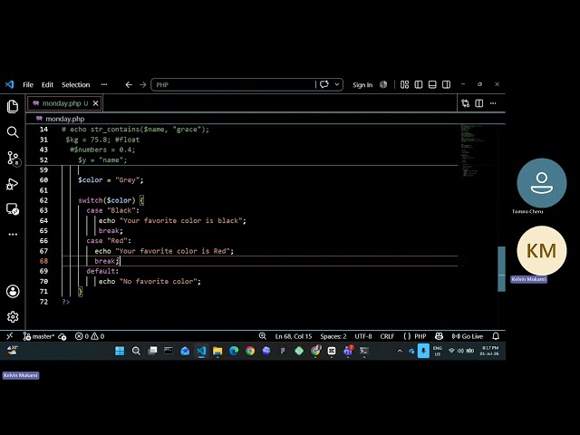 Leann switch statements in PHP