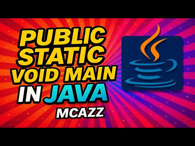 Public static void main in Java @MCA_ZZ