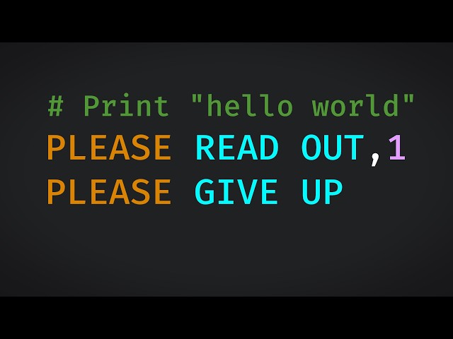 Programming Languages You've Never Heard Of