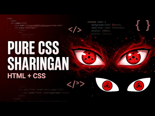 Pure CSS Sharingan Animation 🔴 | HTML & CSS Anime Eye Animation