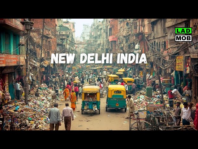 New Delhi - The Filthiest Place in India | 4K HDR Walking Tour