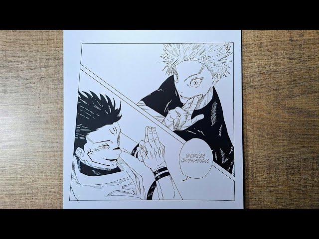 Drawing Gojo vs Sukuna - step by step - Jujutsu kaisen