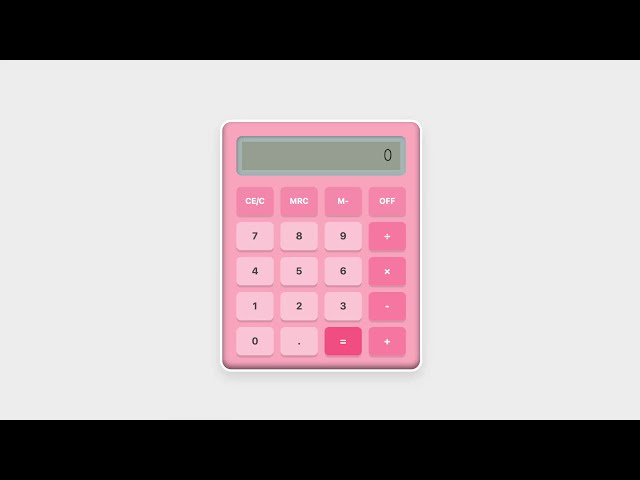 Calculator App using HTML, CSS and JavaScript