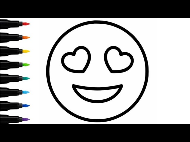 How to Draw a Happy Emoji 😊 | Emoji Drawing for Kids | Easy Smiley Face Drawing