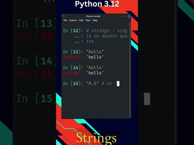 Python 3.12 - full course - strings