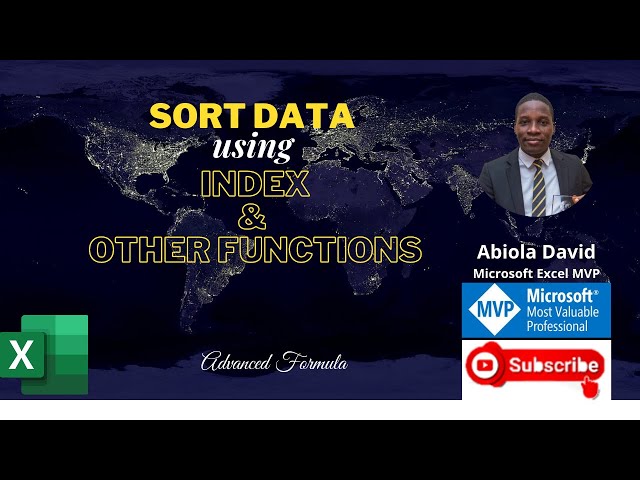 Sort Data using INDEX and Other Functions