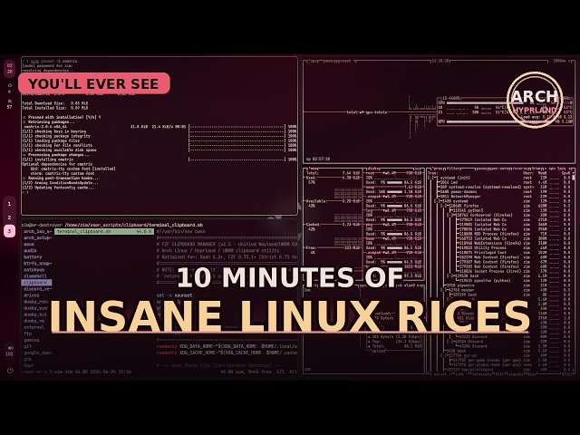 10 Minutes of the Most Beautiful Linux Rice You'll Ever See