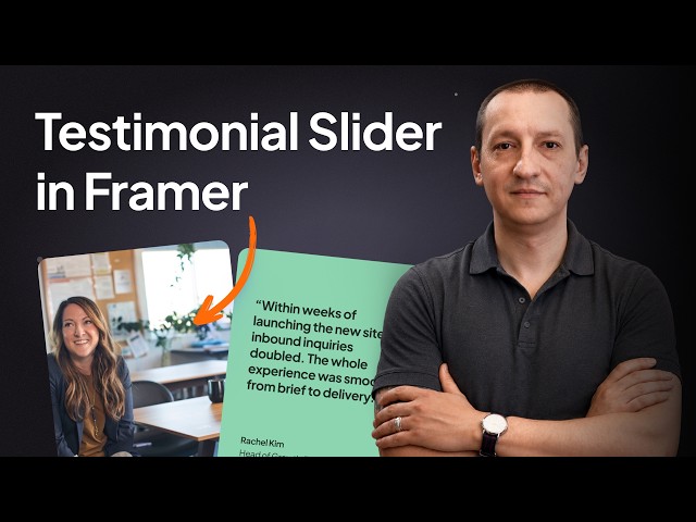 How to Create an Animated Testimonial Slider (Framer Tutorial)