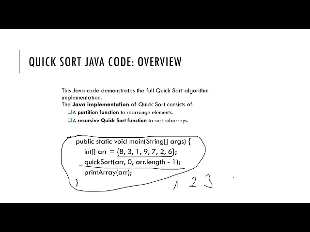 QUICK SORT - LEARN THE LOGIC, NOT THE SYNTAX