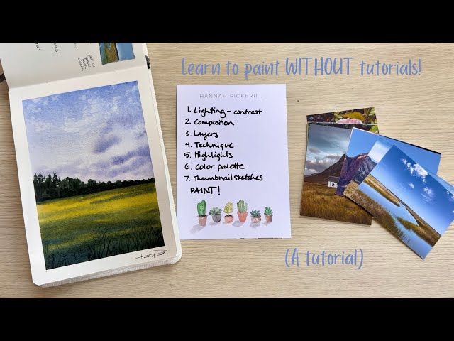 Learn to paint your own paintings WITHOUT tutorials (a tutorial) | real-time watercolor lesson 