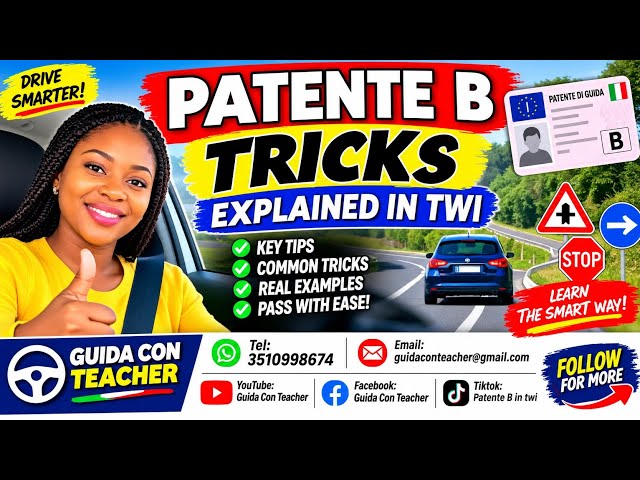 🚗 GUIDA CON TEACHER 🚗 PATENTE B TRICKY WORDS EXPLAINED IN TWI #como #italy  #foryoupageviralシ゚