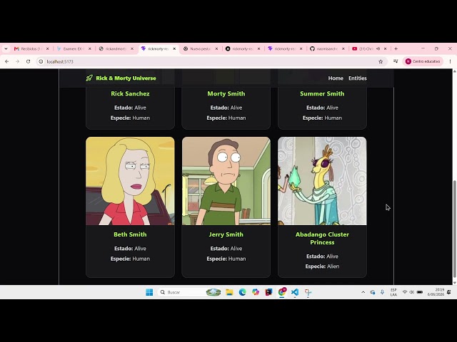 Rick & Morty Universe | React + Vite + React Router + API Rick and Morty