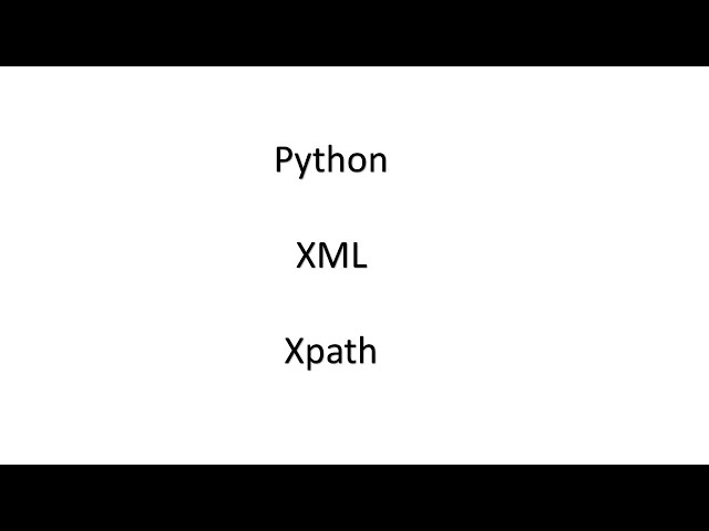 xml parsing using python in short