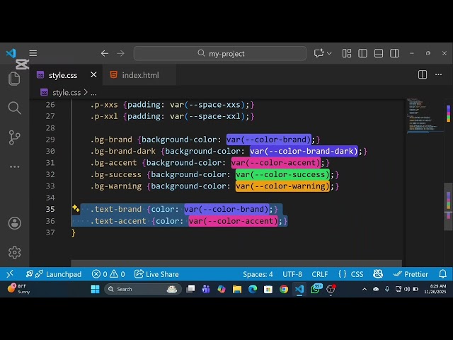 TailwindCSS v4 Customization Tutorial — Colors, Fonts & Spacing (Beginner Friendly)
