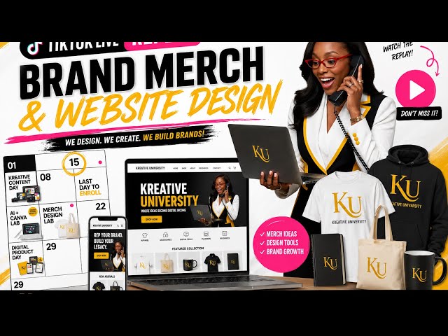 Day 3: Brand Merch + Website Design | TikTok Live Replay