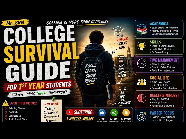 College Survival Guide for First-Year Students (2026) | Everything Every Fresher Must Know | Tamil