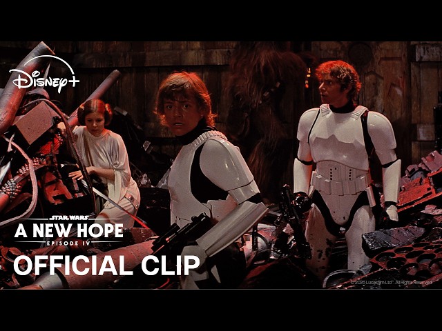 Luke, Leia, Han & Chewie Get Stuck in the Garbage Compactor | Star Wars: A New Hope | Official Clip