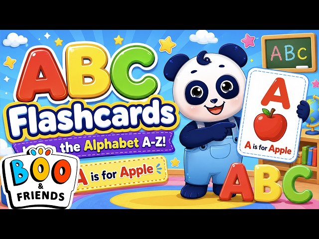 ABC Flashcards for kids | Learn the Alphabet A-Z! | A is for Apple