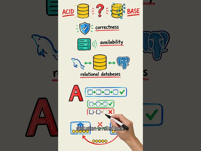 ACID vs BASE Explained in 60 Seconds #database #interviewquestions #shorts #ACID #BASE