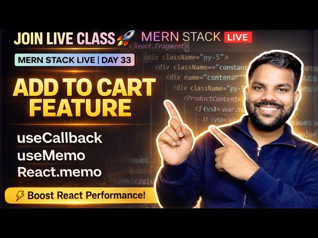 React Add to Cart Feature + Performance Optimization | useCallback, useMemo, React.memo | Day 33