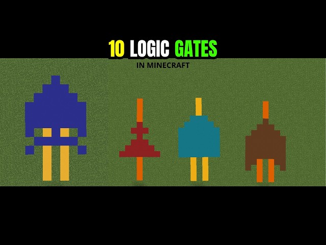 10 LOGIC GATES in Minecraft Redstone! | NOT, AND, OR, XOR & More