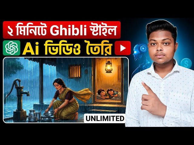 Ai ভিডিও কিভাবে বানাবো🔥Free Ai Video Generator  | How I Make Ghibli Style AI Videos FREE & Unlimited