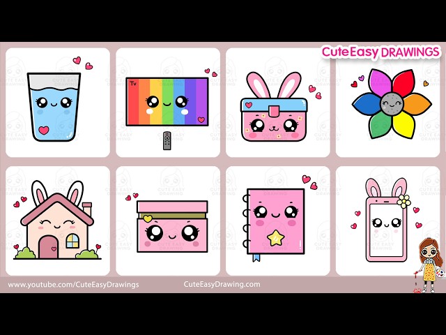 8 Easy Drawings Collection  | Sunday Special 1-Hour-Long Tutorials for Kids & Toddlers!