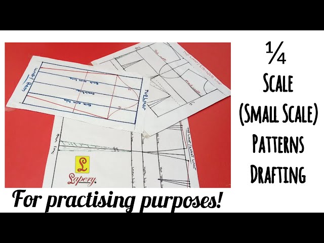 How To Draft Small Scale Patterns // ¼ scale patterns