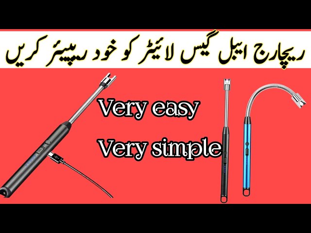 Rechargeable Gas lighter repair at home|stove lighter repair method