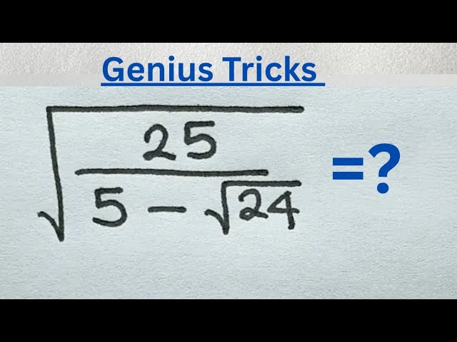 Nice Square Root Math Simplification | Calculator Not Allowed 