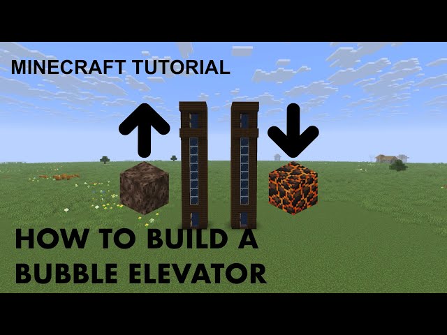 Minecraft Tutorial: How to Build an Easy Water Bubble Elevator (26.2)