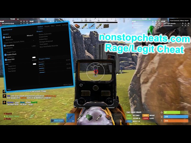 RUST EXTERNAL ESP AIMBOT CHAMS RECOIL SCRIPT | NONSTOPCHEATS.STORE