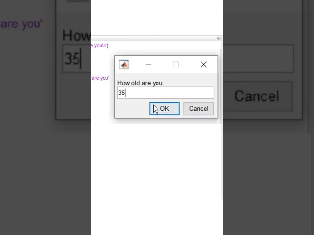 Instead of Input, Use Inpudlg | MATLAB #shorts