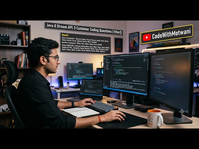 Java 8 Stream API: 5 Customer Coding Questions | filter() | Java Interview 🔥