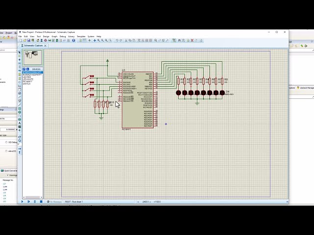 MikroC pro for pic multiple modes LED's beginner tutorial (code + simulation)