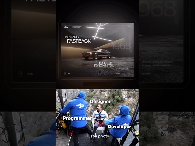 3D Car Reveal Website Design | Ford Classics Concept | Modern UI Animation in Web Design