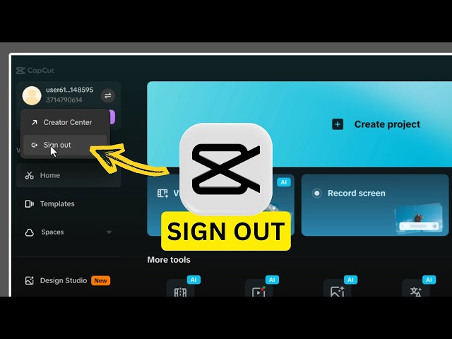 How to Sign Out of CapCut PC Account (Quick & Easy)